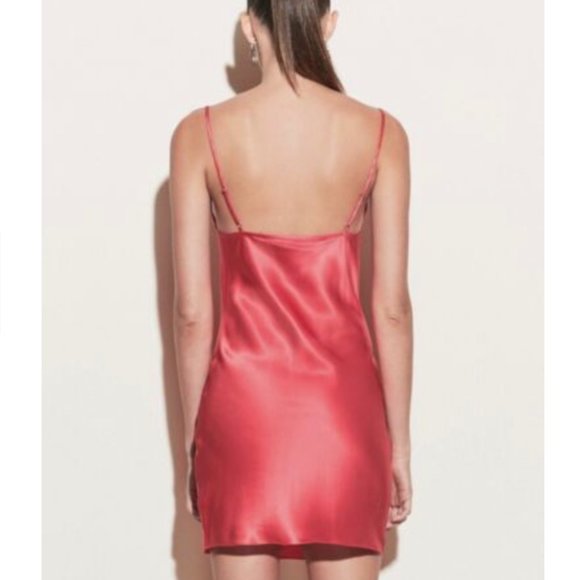 Fleur du Mal Red Cowl Neck Slip Dress - S - Picture 10 of 12